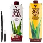 Sah&Shi Black Liquid Eyeliner With Forever Living Gel And Aloe Berry Nectar (Set Of 3)