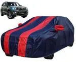 Auto Hub Car Cover Compatible with Mahindra Scorpio-N with Mirror Pockets, Triple Stitched, Water Resistant Car Body Cover, Black Red