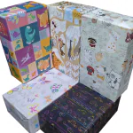 eVincE Set of 25 Gift Wrapping Paper Rolls |5 Assorted pattern 5 Sheet each | Fun Facts for Kids Adults Children Birthday Theme Party Anniversary Baby Shower All Occasions Recyclable 50 x 70 cms