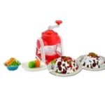 BREAZBELL Plastic Manual Gola Maker with Slush Maker and Ice Crusher Manual Ice Gola Slush Maker Ice Snow Maker Machine ICE Snow Maker for Smart Kitchen Ice Gola Slush Maker, Snow Maker Machine with 3 Bowl, 1 Glass, 6 Sticks and 1 Dish (Gola Maker) -1PC