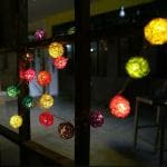 My Party Suppliers Thailand Mixed Colour Rattan Ball Fairy Light Strings with 20 Bulbs, Big