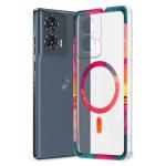 Fashionury Back Cover for Motorola Edge 50 Fusion Designer, Printed,Transparent,Flexible, Silicon -D3130