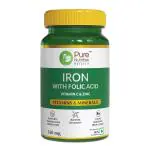 Pure Nutrition Iron l Iron tablets to support Haemoglobin formation - 60 Veg Tablets