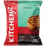 Kitchenji Almonds 500g | Premium Badam Giri | High in Fiber & Boost Immunity | Real Nuts