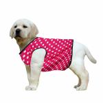 Western Era Funky Soft Cotton Dog T-Shirt | Comfortable & Breathable Dog Clothing | Sleeveless Vest Puppy Outfit |(Polka Pink) (Medium) (18 inches)