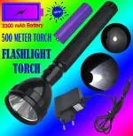 QTX JY SUPER 2W High Power 2 Mode 500 Meter Rechargeable Torchlight Emergency Light