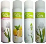 Pour Home Rajnigandha Spray, 225 Ml Each (Pack Of 4)