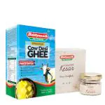 Baidyanath Jhansi Premium Cow Desi Ghee1Litre With Kashmir Kesar1g Family Pack