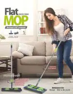 Homeleven Microfiber Flat Mop for Dry and Wet Floor Cleaning - Multicolor