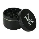 KKKRUSHER The Best Aluminium Herb Grinder | Crusher with Dust Filter | Smoothesh Grinder of All Herbs and Spices | (4 Parts) (56mm) Black