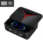 VlVO Ashish General Stores Black M90 Tws Bluetooth 5.0 Wireless Earbuds Touch Waterproof Ip7X Led Digital Gaming Headset