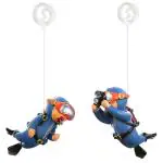 Qpets 2 Pcs Aquarium Floating Cartoon Diver Cute Resin Aquarium Decorative Items Fish Aquarium Accessories All, 7 * 3cm, Floating on Water Aquarium Decorative Item Ornament for Fish Aquarium