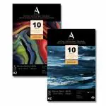 ArtRight Mixed Media Combo of A2 Watercolor Paper (10 Sheets) & A2 Sketching Paper (10 Sheets), 300 GSM Handmade Papers for Watercolour, Acrylic, Ink, Charcoal, Pencil and Mixed Media