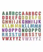 SHARMA BUSINESS Pack of 3 Alphabet Sticker ABCD for School Project & Assignment Work