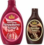 Mr.Kool Refreshing Strawberry Syrup 450gm and Chocolate Syrup 200gm.Pack Of 2 Combo