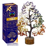 DVISHA Seven Chakra Tree - Gemstones and Crystals - Chakra Tree of Life - Spirtual Things - Meditation Accessories - Crystal Energy - Spiritual Gifts - Gem Tree - Healing Crystals - Feng Shui Tree