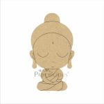 PAPERICIOUS Lippan Art Mandala Raw Pre Marked MDF Base Buddha - The Posture of Vairocana(20cm)