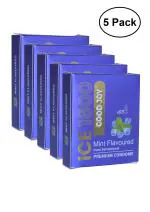 GOOD JOY Excites Ultra Thin Mint Flavored Condoms - 3 Nos Chocolate Flavor 100% Natural Rubber Latex Pack Of 5