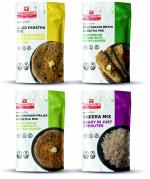 Tanawade's SMART FOOD Multi Instant Aloo Paratha, Methi Paratha, Palak Paratha, Sheera Mix, Ready To Cook, Home Food And Flavours - Pack Of 4