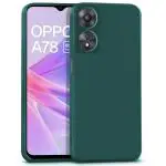 S-Hardline Oppo A78 5G Green Rubber Inner Microfiber Cloth Cushion Lining Protective Back Cover