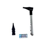 Sahyog Wellness Metal Pen Shaped Otoscope with 3 Attachment Funnel Shape Flash Light Optical Pen