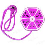 Pick Ur Needs Extension Cord Board with 4 USB 2.0Amp Charging Point for Home & Office 4 Socket Extension Boards (Purple, 1.8 m, With USB Port)