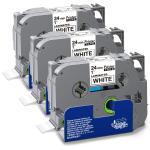 HAIDERY HARDWARE AUTM Pristar Multicolor Compatible for Tze-251 Replacement Brother Laminated P Touch Tape Tz-251 Work with Brother PT-P700 PT-P710BT PTD600VP PTP750W PT2730, (24mm,1inch x 26.2ft 8m) ( Pack of 3)