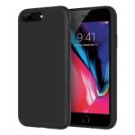LIRAMARK Liquid Silicone Soft Back Cover Case for Apple iPhone 7 Plus / 8 Plus (Black)