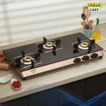Urban Chef ISI certified Gourmet Cook Stainless Steel Manual Gas Stove (3 Burners)