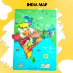 Keitherns Wooden India Map Puzzle for Kids Age 3+ - Interactive Educational Toy - Durable, Vibrant Colors - Ideal Learning Tool for Preschoolers and Older Children