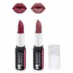 Krayons White Secret Moisturizing Matte lipstick Waterproof Long lasting Moody Maroon Burgundy 4gm Each Combo (Pack of 2)