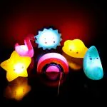 Nyrwana Delivering Smiles In Inida Plastic Multicolor Flamingo, Sun, Star, Moon, Rainbow, Cloud Night Lamp