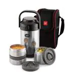 Cello Dishwasher Safe Silver Stainless Steel Lunch Box - 720 ml