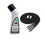 Sheppits Premium Liquid Shoe Polish (Natural) & Formal Shoes Laces (Black) Combo | Shoe Care Kit