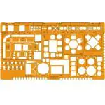 Qatalitic Metric 1:50 Scale Architectural Drawing Template Stencil - Furniture Symbols For House Interior Floor Plan Design Assorted Craft Materials