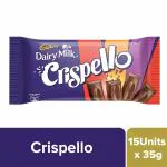 Cadbury Dairy Milk Crispello Chocolate Bar, 35g- Pack of 15