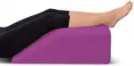 PumPum Leg Elevation Wedge PU Foam Pillow - Relieves Leg Pain, Hip and Knee Pain, Improves Blood Circulation, Reduces Swelling - Breathable, Washable Cover ,Purple