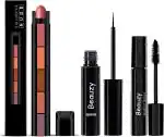 DAIMANPU 5in1 Faded Cosmic Pen Lipsticks, Volume Black Mascara and Liner Packs (3 Items in the set)