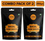 Urban Organics Twin Pack of Basil / Sabja / Tukmariya / Bapchi Super Food Healthy and Nutrious- 250g X 2