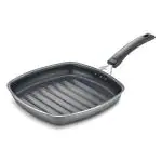 Prestige Omega Select Plus Aluminium Non-stick Coating Square Grill Pan, 25cm, 1.8 L (Black)