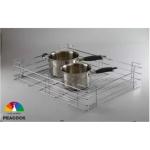 Peacock Colors Stainless Steel Modular Kitchen Cup Saucer Rack/Stand Basket