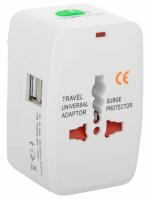 Prime deal Travel Adaptor Port with 250V, Surge/Spike Protected Electrical Plug White 4Pcs