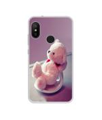 Casotec Cute Teddy Bear Design Printed Silicon Soft TPU Back Case Cover for Mi Redmi 6 Pro