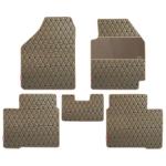 Elegant PVC Custom Fit Car Mat Compatible with Mahindra Xuv300, Racer Beige And Black