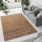 MRIC Classic Collection, Carpets For Living Room, Bedroom Carpet, Floor Carpet, Size 5 x 8 Natural/Black