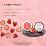 Natuur - Strawberry Lip Balm - 15g | Moisturizing and Nourishing Lip Care | Soothes and Softens Dry Lip | Chemical- Free, Moisturise Your lips & Lighten Skin Tone I Prepared with natural plant butters - shea and cocoa