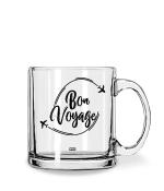Whats Your Kick Bon Voyage Quotes Printed Clear Coffee Mug 325 ML