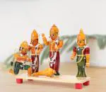 Adilakshmi Toys Etikoppaka Handicraft Wooden Pattabhishekam (Multicolor)