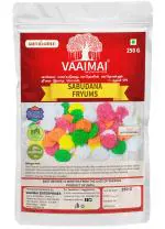 VAAIMAI Sabudana Fryums - Sabudana Coin Fryums - Gluten Free Fryums - Indian Snacks Ready to Fry Fryums, 250g