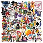 CodersParadise Pack of 57 Dbz Random Anime Aesthetic Vinyl Stickers For Laptop, Diary, Guitar, Mobile Case - Waterproof - Dragon Ball Edition